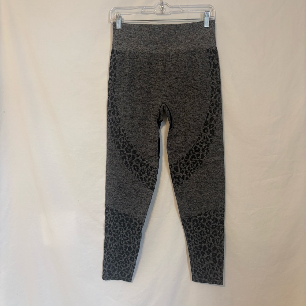 VS Pink Seamless Leggings | Leopard Panels |‎ Gray High-Waisted